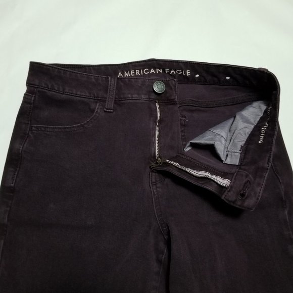 American Eagle Burgundy High Rise Jeggings - Picture 4 of 6